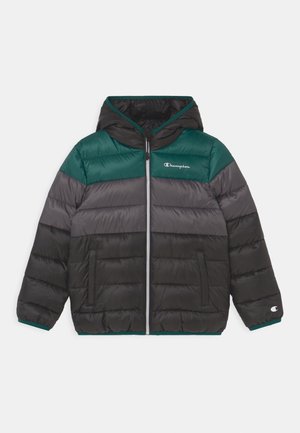 COLOR BLOCK JACKET UNISEX - Winterjacke - black/green/dark grey