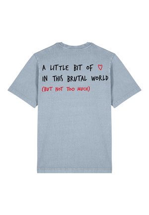 BRUTAL BACK HEAVYWEIGHT - Print T-shirt - washed blue
