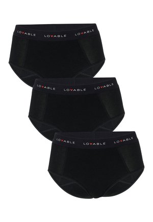 SLIP MESTRUALI A VITA ALTA FLUSSO MEDIO-3 PACK - Mutande mestruali - nero