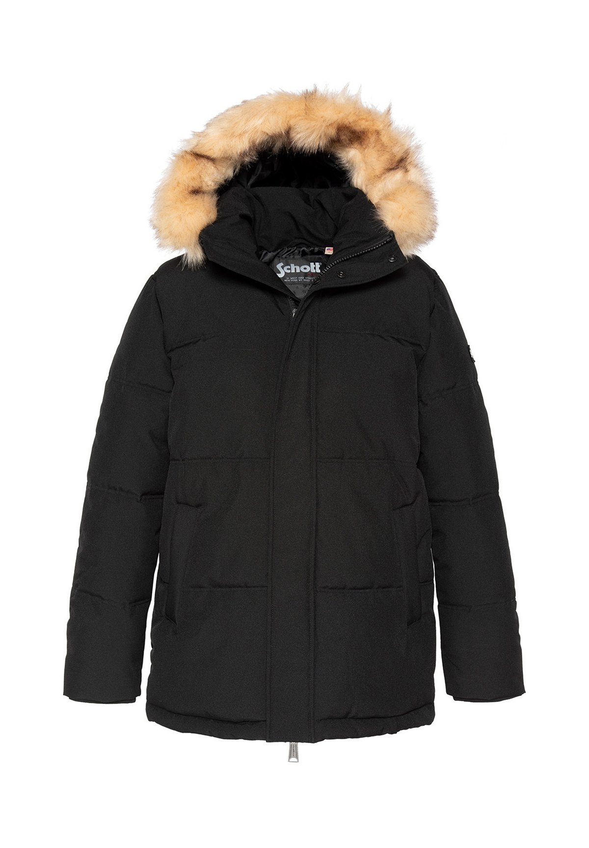 Schott HOODED Winter jacket noir/black Zalando