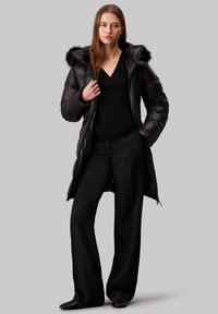 Calvin Klein PADDED REAL DOWN COAT - Piumino lungo - black