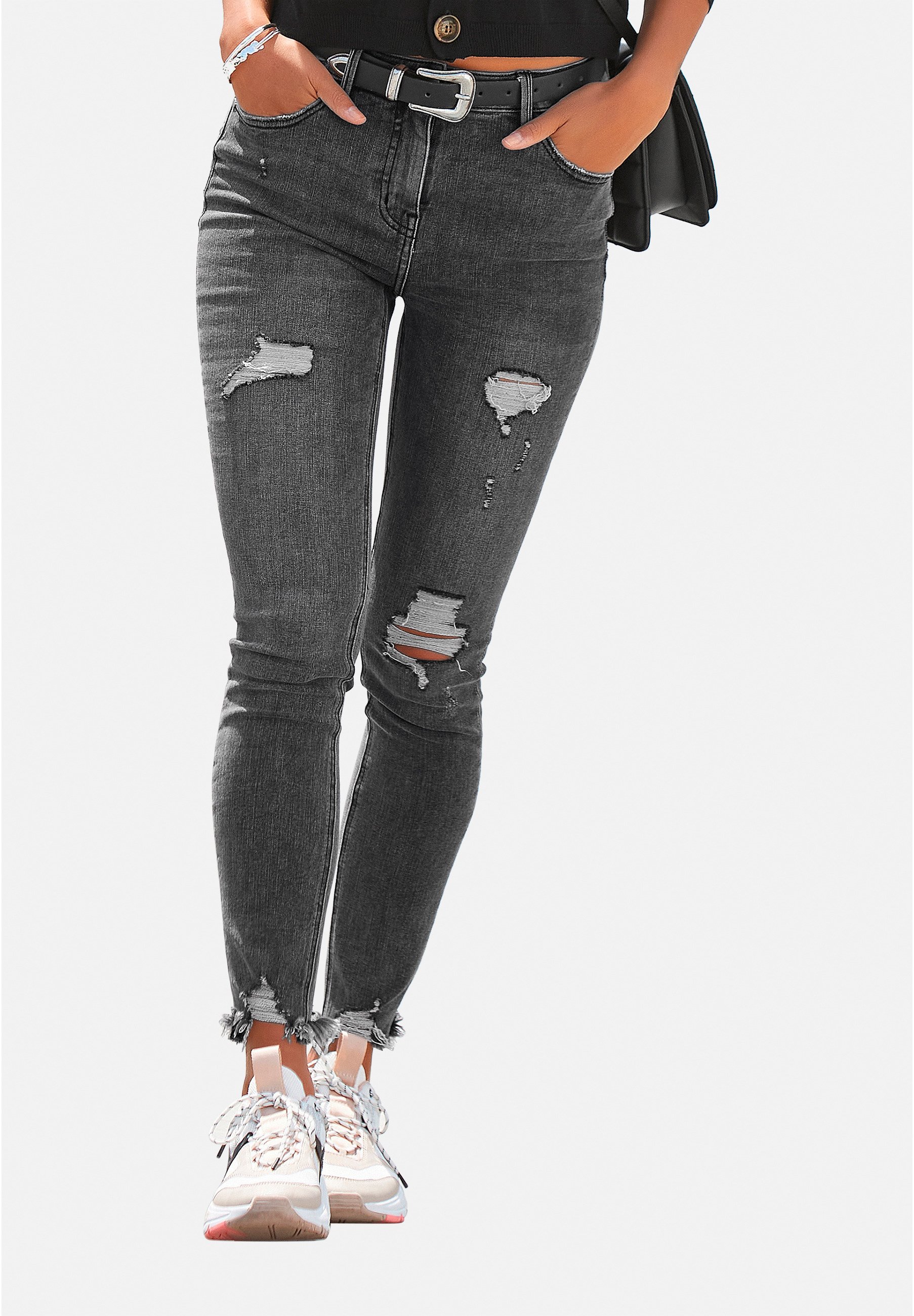 Buffalo Slim fit jeans grey denim Zalando