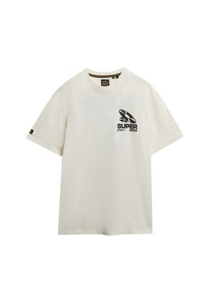 Superdry & Co RECORD LABEL - T-shirt con stampa - cream