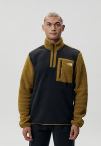 The North Face M YUMIORI 1/4 ZIP - Pulover iz flisa - black/moss green