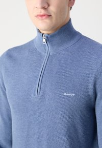 GANT HALFZIP - Pulover - denim blue melange