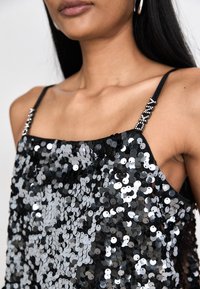 DKNY MULTI SCALE SEQUIN CAMI - Tops - black