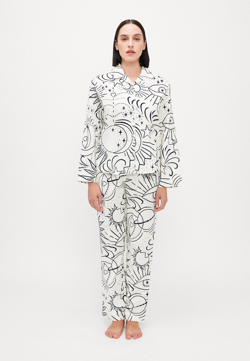 ONLY ONLKYLIE NIGHTWEAR - Nattdrakt - cloud dancer/navy
