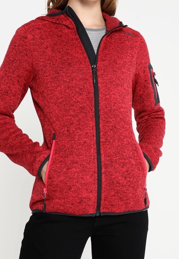 Veste Polaire CMP Femmes Knit-Tech Avec Capuche - Confort Et Chaleur Pour L'Hiver