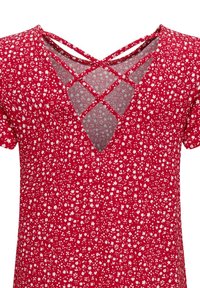 ONLY ONLBERA BACK LACE UP DRESS - Vestido ligero - rot