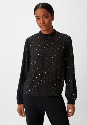 comma casual identity À LA TEXTURE ARMURÉE - Blouse - dunkelgrau