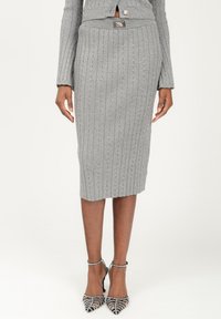 INFLUENCER Bleistiftrock - grey