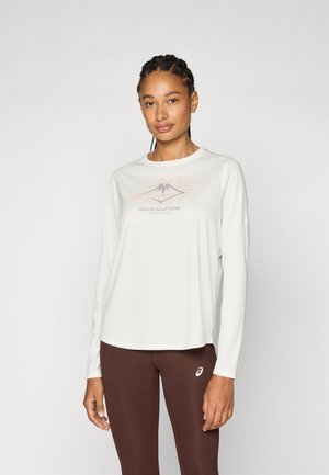 ASICS FUJITRAIL LOGO TOP - Långärmad tröja - cream