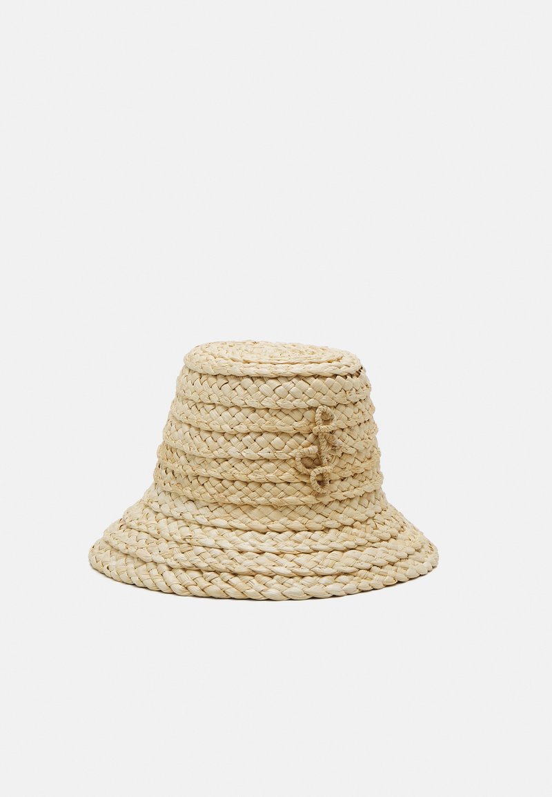 RUSLAN BAGINSKIY EMBELLISHED BUCKET HAT - Kalap - natural