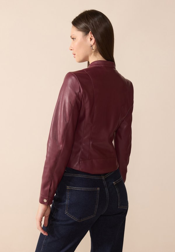 Faux leather jacket - bordeaux2