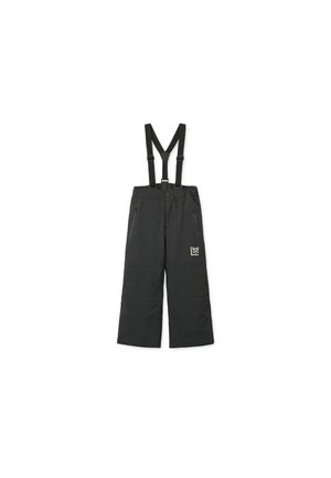 Pantaloni negri de zăpadă cu bretele ajustabile, buzunare cu fermoar în față și detaliu cu logo. Dispune de un design cu picioare largi și material izolat.
