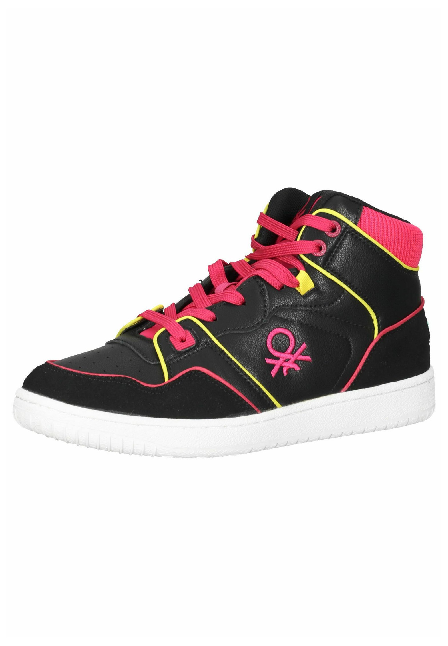 Benetton Sneakers alte - black/fucsia/nero - Zalando