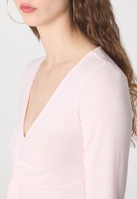 Gina Tricot TIE FRONT LONG SLEEVE - Top - pink