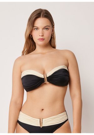 Calzedonia, ELEGANT BICOLOR BANDEAU - Haut de bikini - black