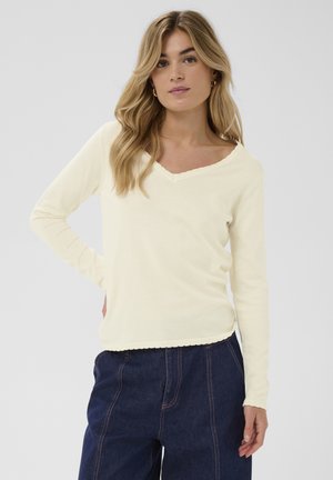 LS V-NECK - Maglione - seedpearl melange