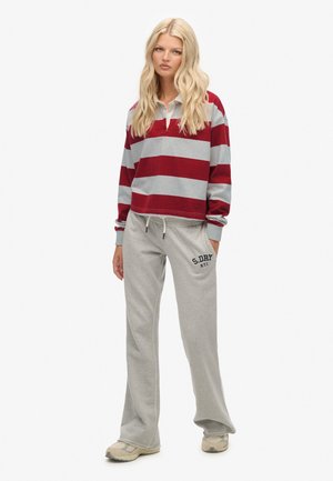 EMBROIDERED FLARE - Trainingsbroek - grey marl