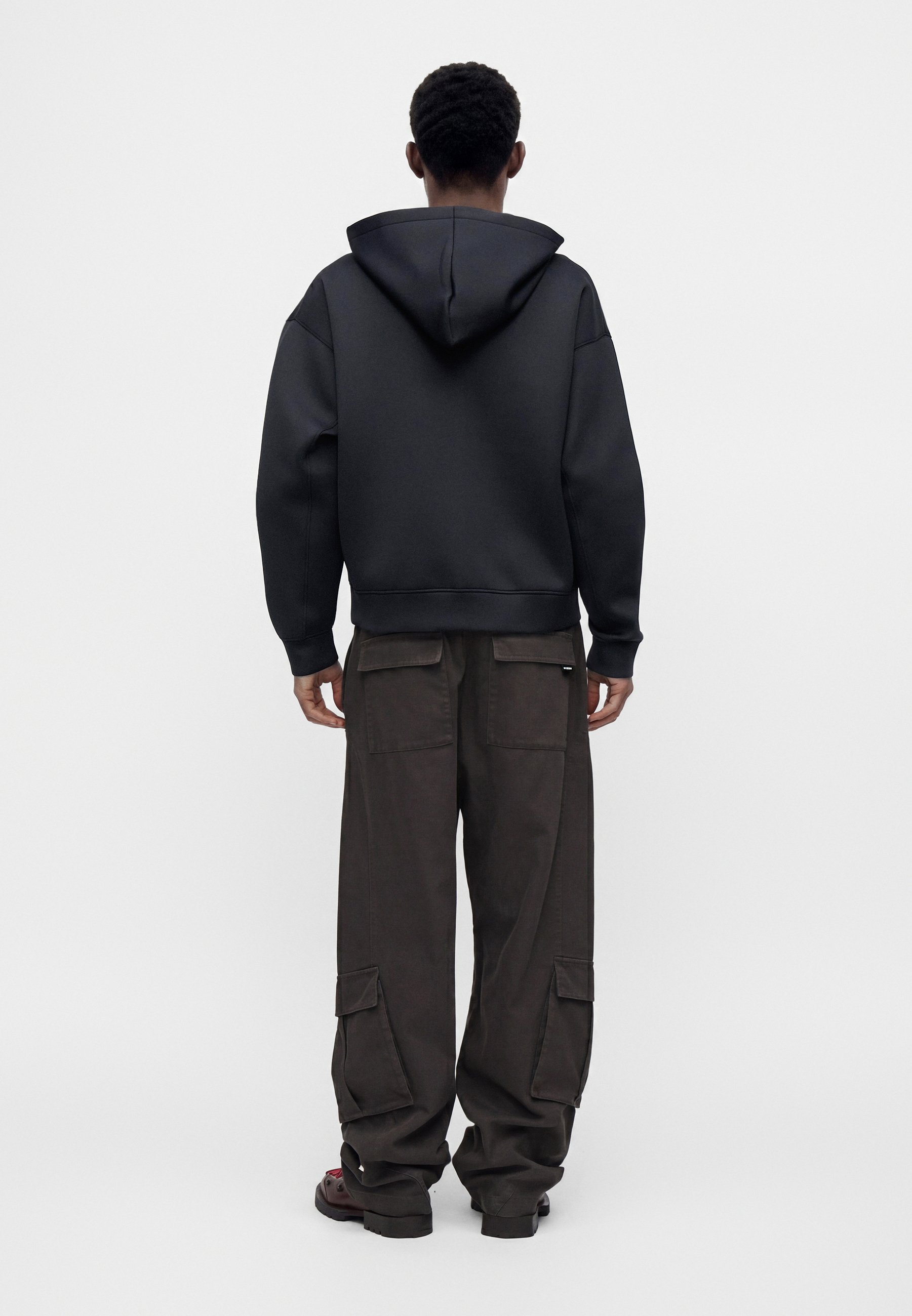 Han Kjøbenhavn HOODIE - Užtrauktuku užsegamas treningas - black