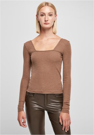 SQUARED NECKLINE LONGSLEEVE - Pulover - darkkhaki