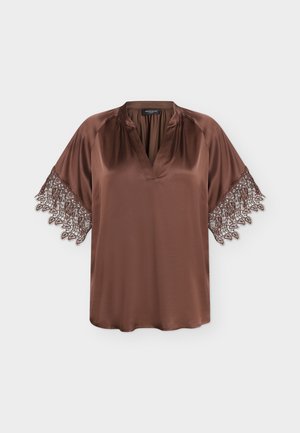 Bruuns Bazaar, KORTHALSIABBWINY  - Blouse - chestnut