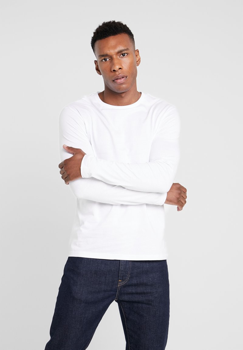 Top Da Donna A Maniche Lunghe Con Scollo Rotondo Tinta Unita - Foto 2