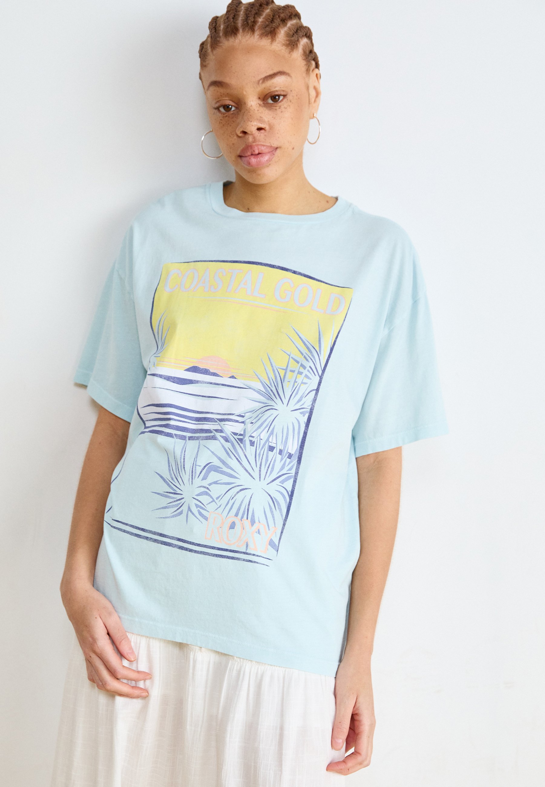 売れ筋商品|||ロキシー Tシャツ レディース トップス SING ON THE BEACH  - Print T-shirt - cooling spray Roxy SING ON THE BEACH - T-shirts print - cooling spray