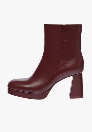 PULL&BEAR, Bottines à plateau - bordeaux