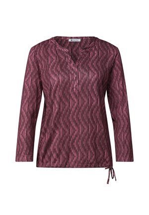 Street One, 3/4-ARM SHIRT MIT SPLIT NECK UND PRINT - T-shirt à manches longues - blush berry