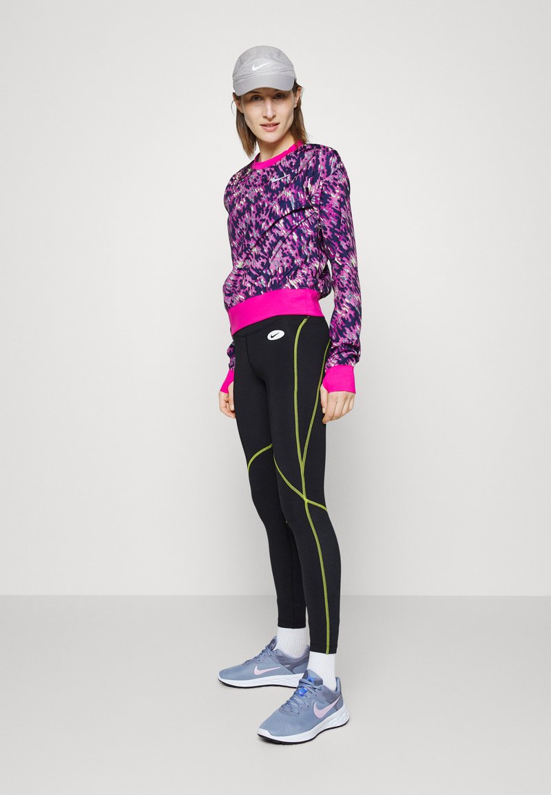 Damen Sportbekleidung | Nike Performance Tights black/atomic green/white/schwarz - YW06543 Damen Sportbekleidung | Nike Performance Tights black/atomic green/white/schwarz - YW06543