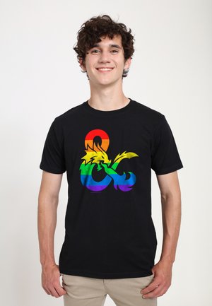 DUNGEONS & DRAGONS PRIDE FLAG LOGO - T-shirt imprimé - black