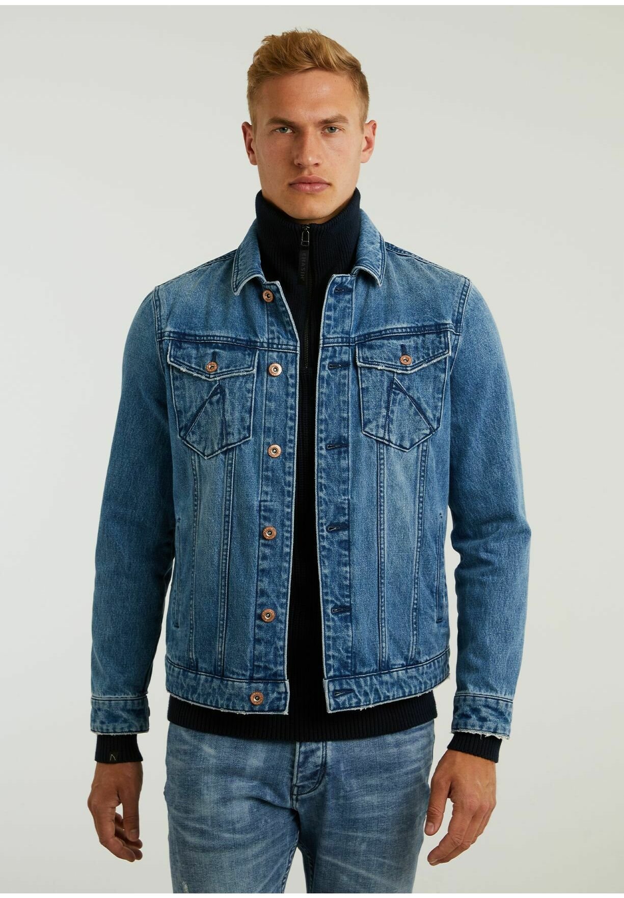 CHASIN' Denim jacket - blue - Zalando.de
