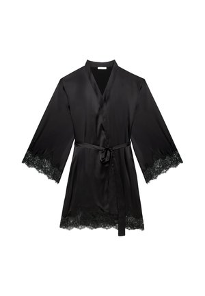 Yamamay, MIDNIGHT SATIN - NIGHTIE - Bademantel - black plain