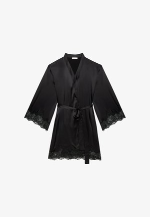 Yamamay, MIDNIGHT SATIN - NIGHTIE - Bademantel - black plain