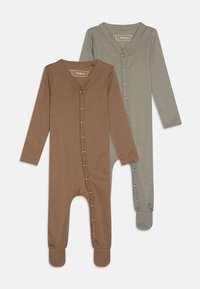 Friboo - UNISEX BABY 2 PACK - Overal na spanie - bronze/light green Miniatúrny obrázok 1