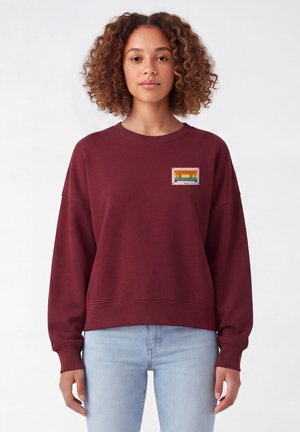 watapparel, RAINBOW CASSETTE - Sweatshirt - burgundy