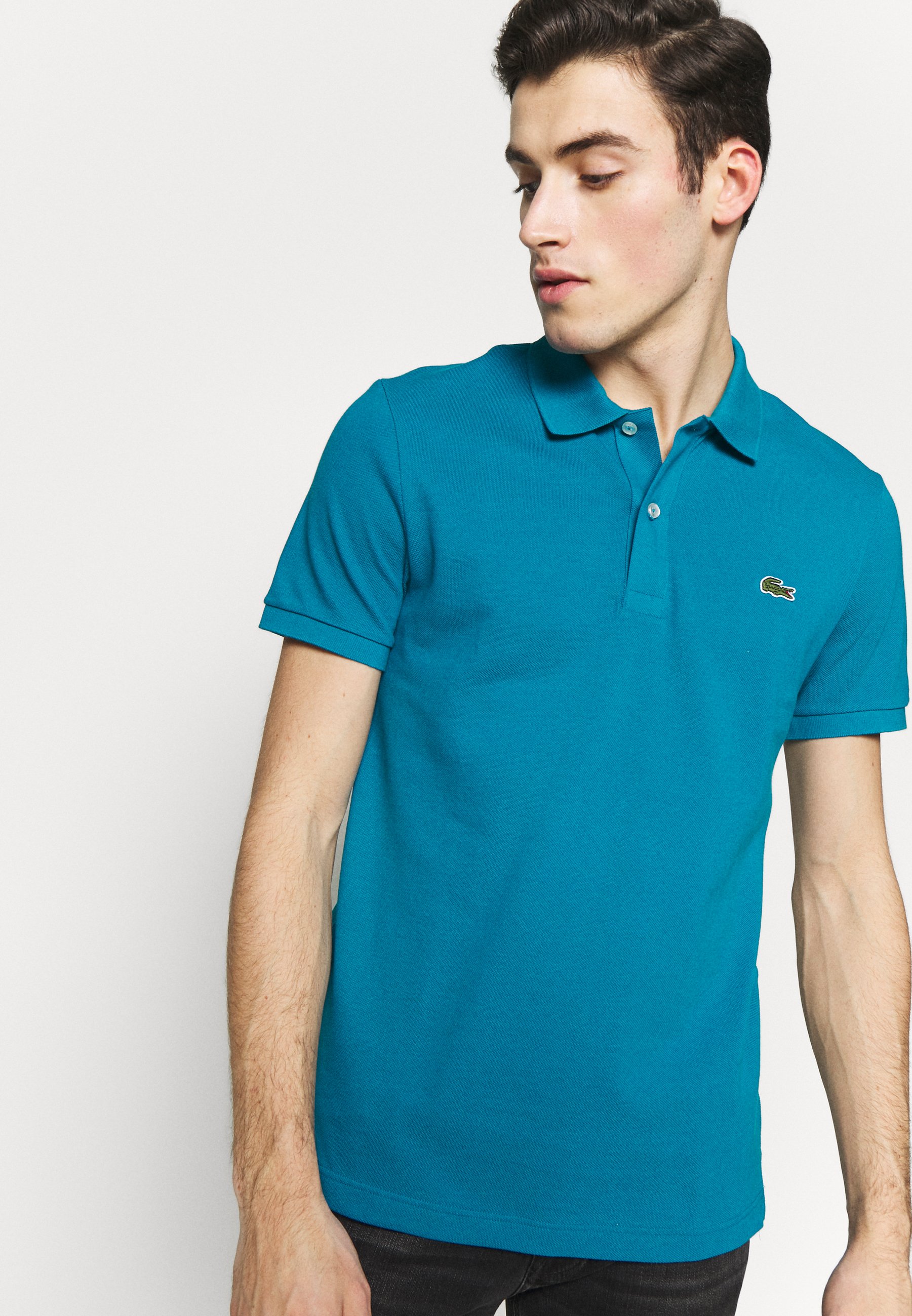 teal lacoste shirt