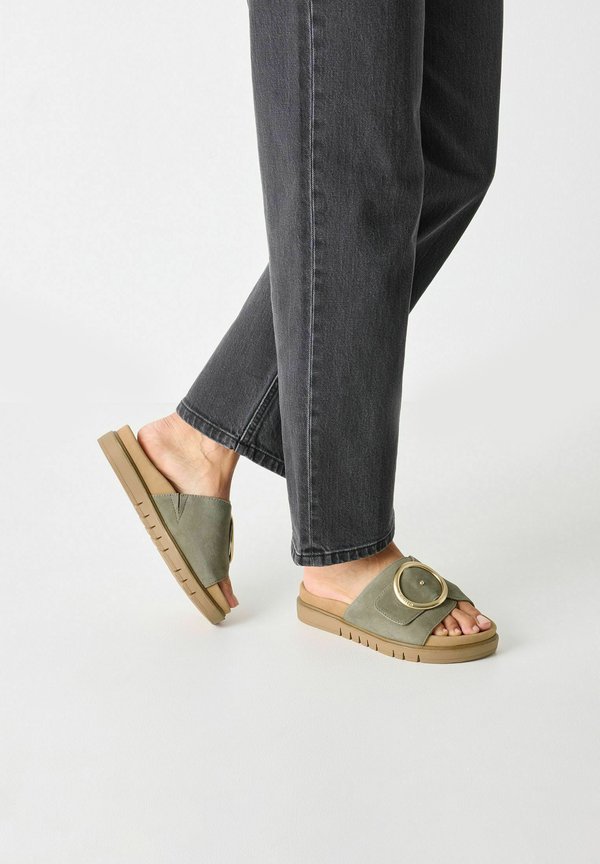 Pantolette flach - sage