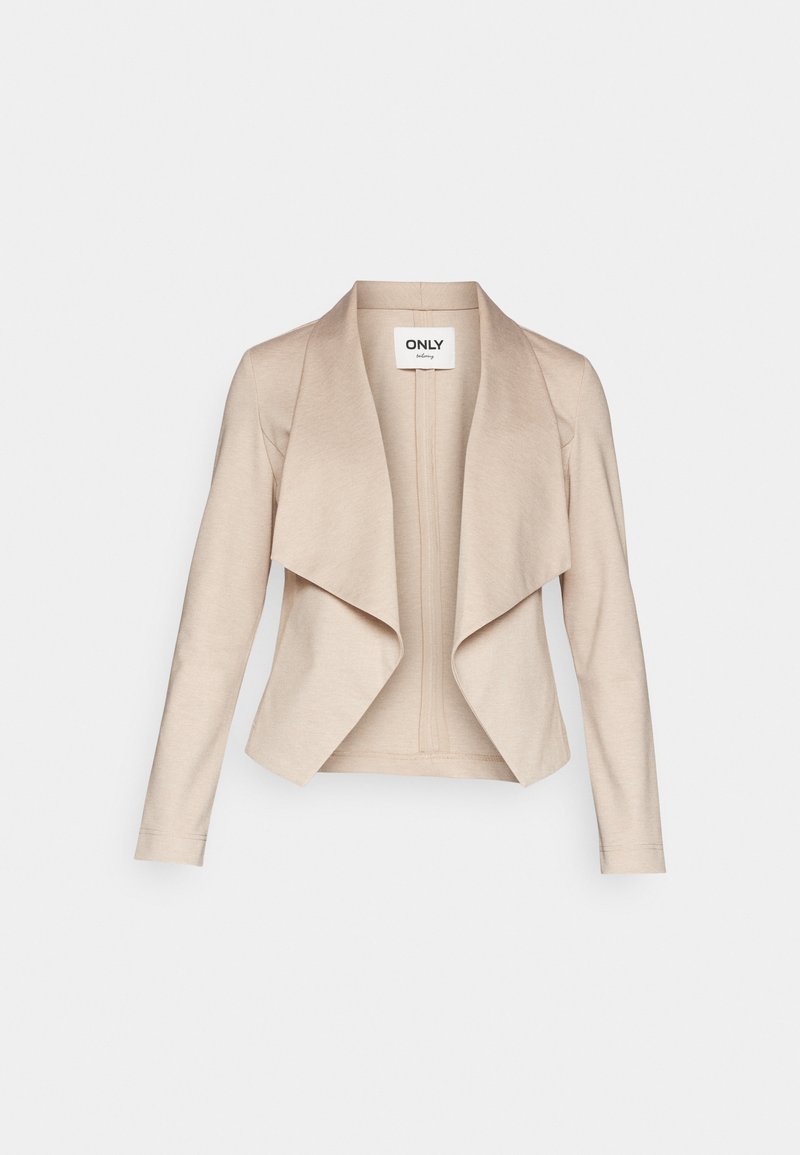 ONLY ONLLILIA SHORT - Blazer - white pepper detail/melange/beige 