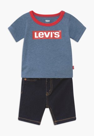 STRETCH SET - Džínové kraťasy - navy heather