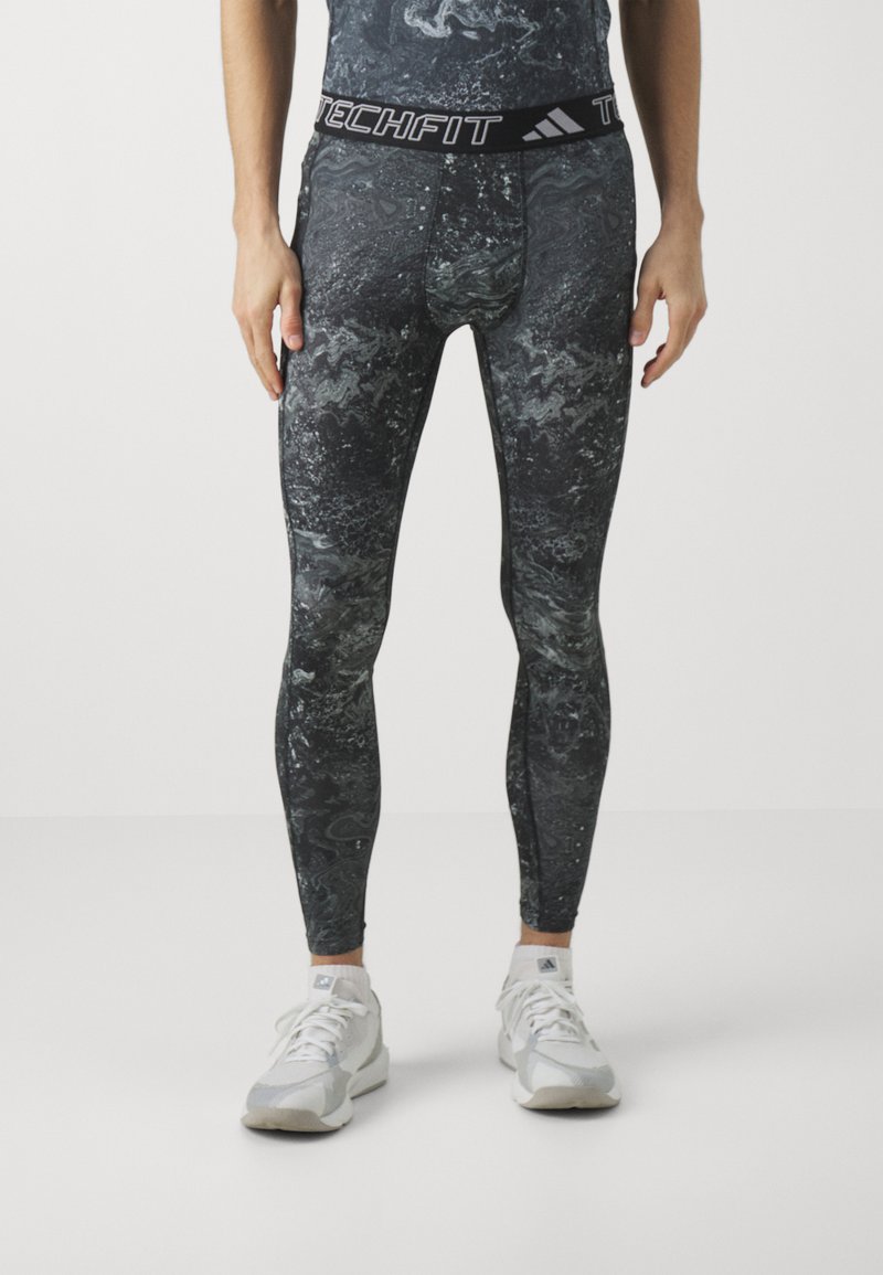 adidas Performance - TECHFIT ALL OVER PRINT TRAINING - Leggings - black, Enlarge