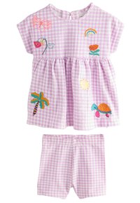 Next - SET - Jurk - lilac gingham holiday embroidery Miniatuurafbeelding 1