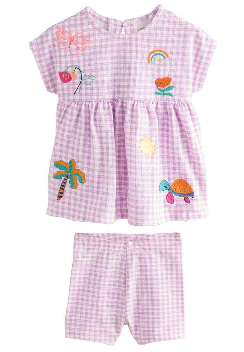 Next - SET - Jurk - lilac gingham holiday embroidery, Vergroten