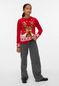 VERO MODA Girl VMFROSTYDEER - Maglione - chinese red