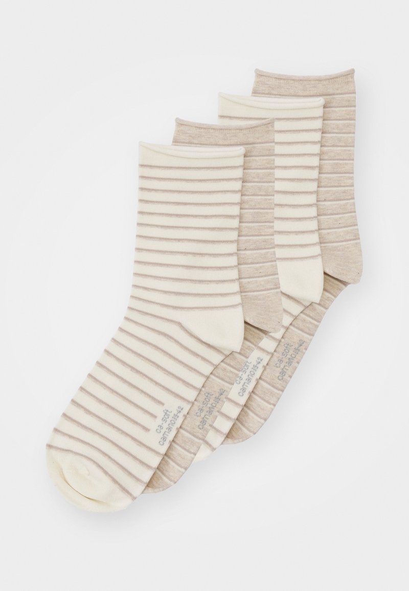 camano ONLINE ANKLE 4 PACK - Calze - offwhite