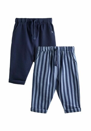 REGULAR FIT - VERTICAL STRIPE AND PLAIN JOGGERS 2 PACK - Træningsbukser - navy blue stripe navy blue
