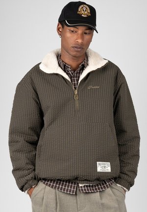 PROHIBITED, THROWBACK SHERPA HALF-ZIP UNISEX - Fleece jumper - brown