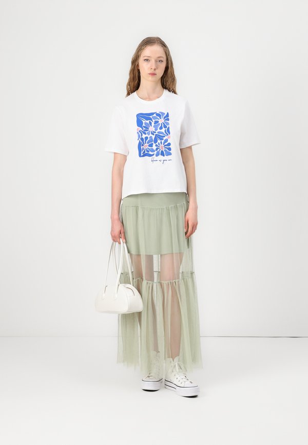 ONLTULLA LONG SKIRT BOX - Maxi skirt - desert sage2